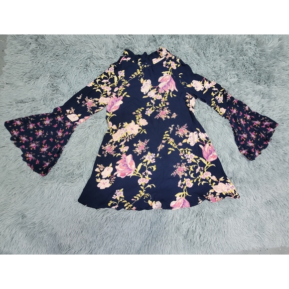 Free People MIDNIGHT COMBO floral blouse /dress - Picture 5 of 11